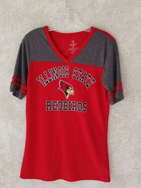 Colosseum Illinois State Redbirds Tee - Red and Gray